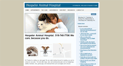 Desktop Screenshot of hespeleranimalhospital.com